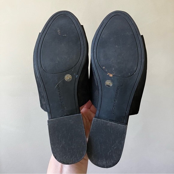 Lucky Brand | Florent Suede Leather Minimalist Mule Flat - Picture 5 of 8